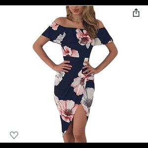 High low off the shoulder dress